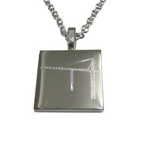 Square Construction Crane Necklace
